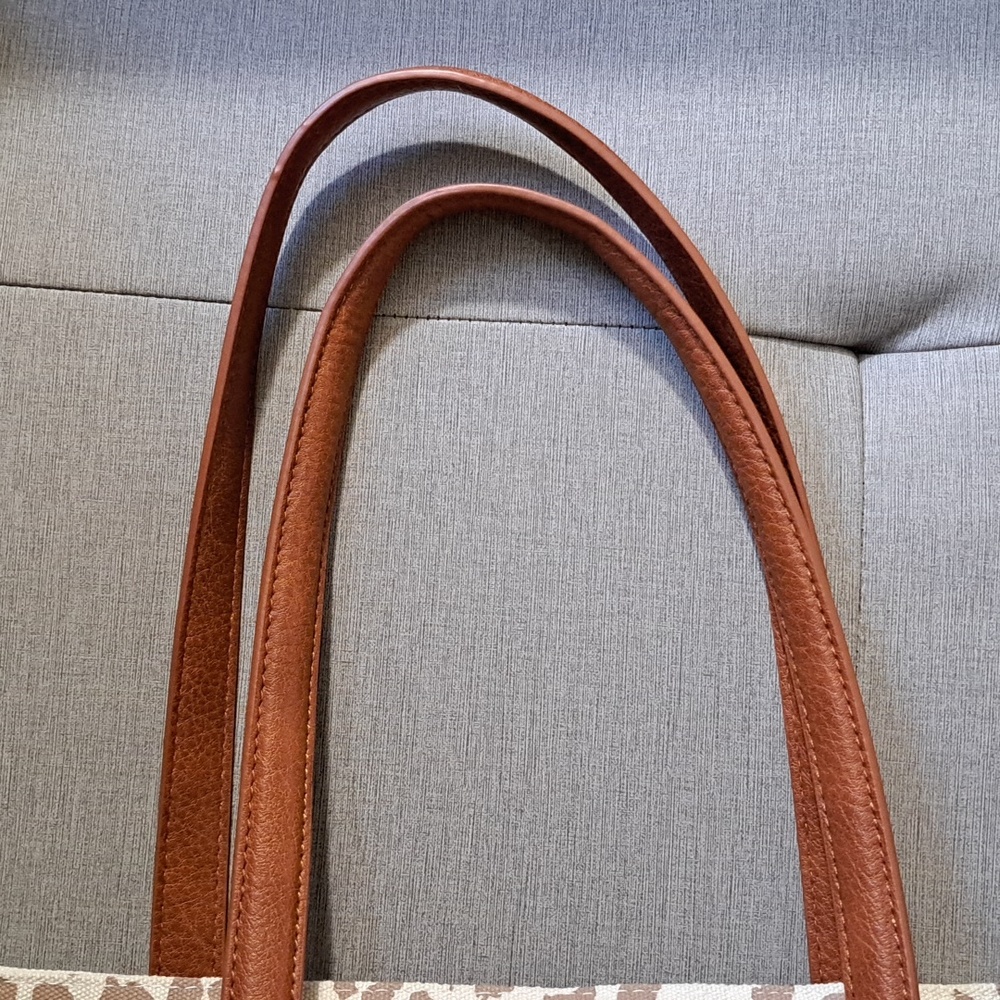 Antik Kraft Canvas Vegan Leather HUGE Animal Print Tote Purse - Picture 15 of 15